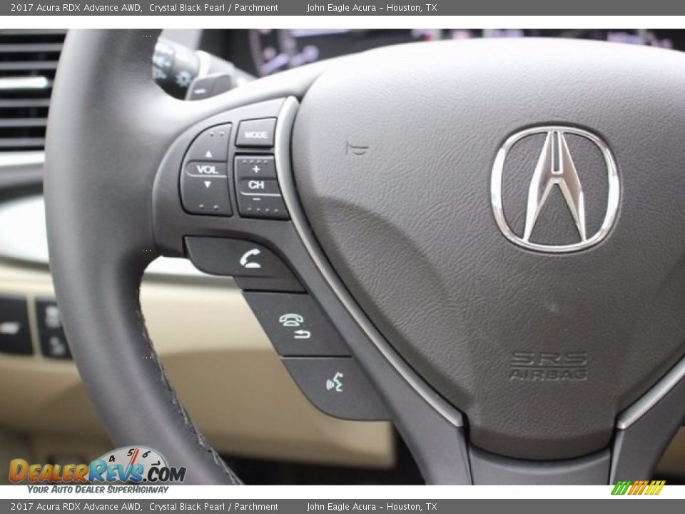 2017 Acura RDX Advance AWD Crystal Black Pearl / Parchment Photo #33
