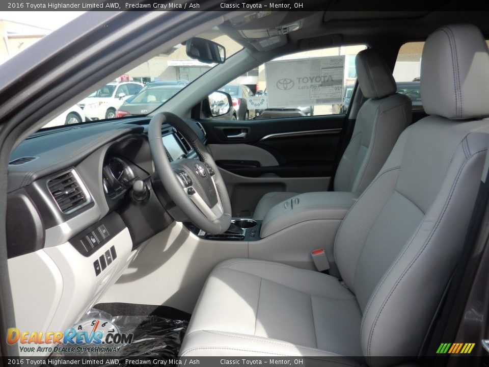 2016 Toyota Highlander Limited AWD Predawn Gray Mica / Ash Photo #3