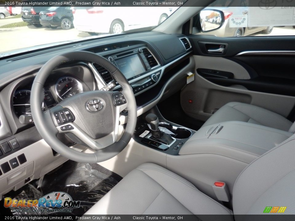 2016 Toyota Highlander Limited AWD Predawn Gray Mica / Ash Photo #4