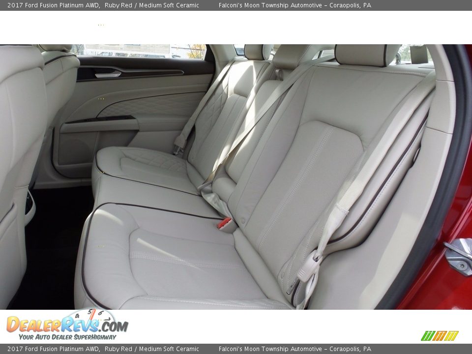 Rear Seat of 2017 Ford Fusion Platinum AWD Photo #11