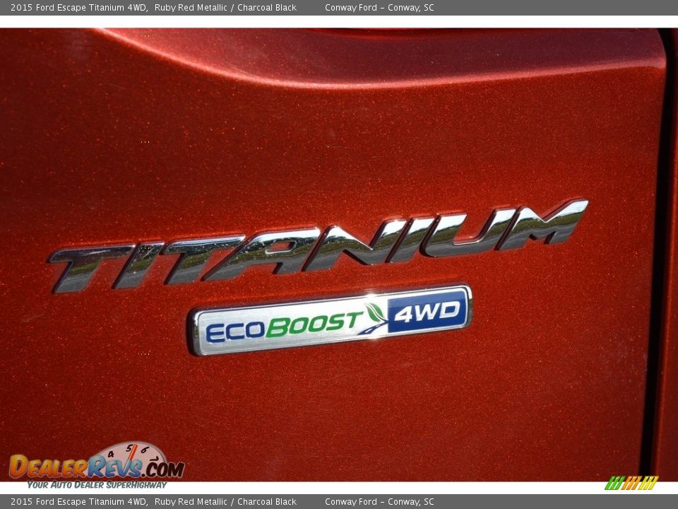 2015 Ford Escape Titanium 4WD Ruby Red Metallic / Charcoal Black Photo #5