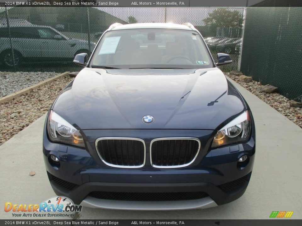2014 BMW X1 xDrive28i Deep Sea Blue Metallic / Sand Beige Photo #6