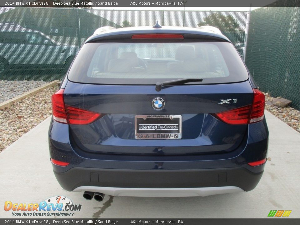 2014 BMW X1 xDrive28i Deep Sea Blue Metallic / Sand Beige Photo #9