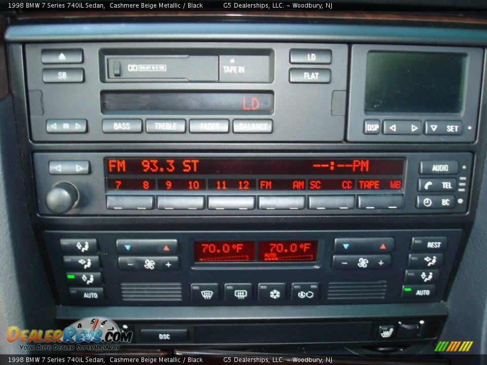 1998 BMW 7 Series 740iL Sedan Cashmere Beige Metallic / Black Photo #24
