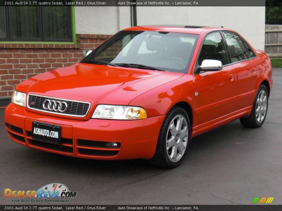 2001 Audi S4 2.7T quattro Sedan Laser Red / Onyx/Silver Photo #1
