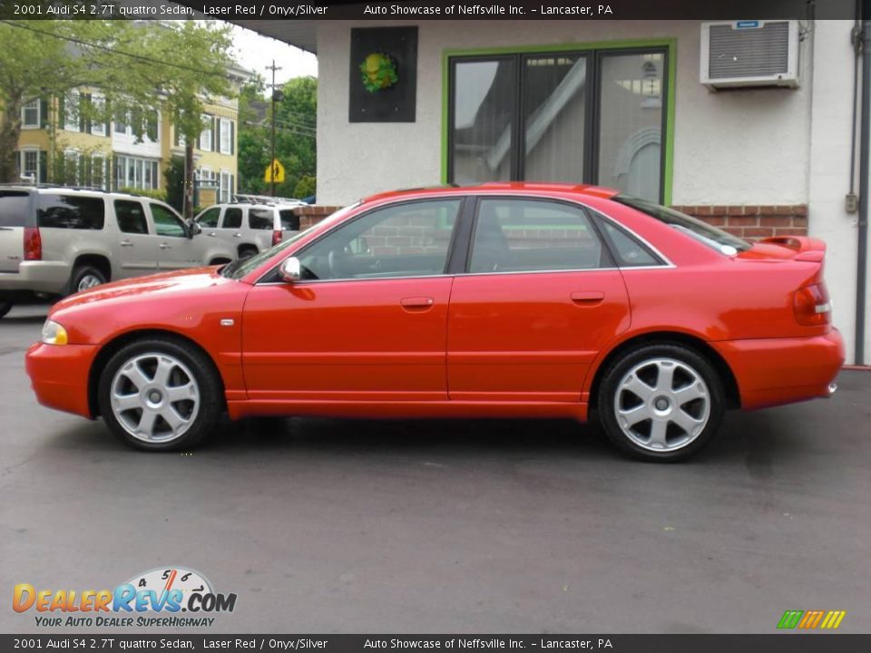 2001 Audi S4 2.7T quattro Sedan Laser Red / Onyx/Silver Photo #2