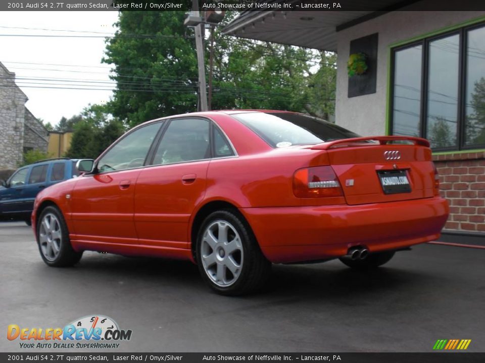2001 Audi S4 2.7T quattro Sedan Laser Red / Onyx/Silver Photo #3