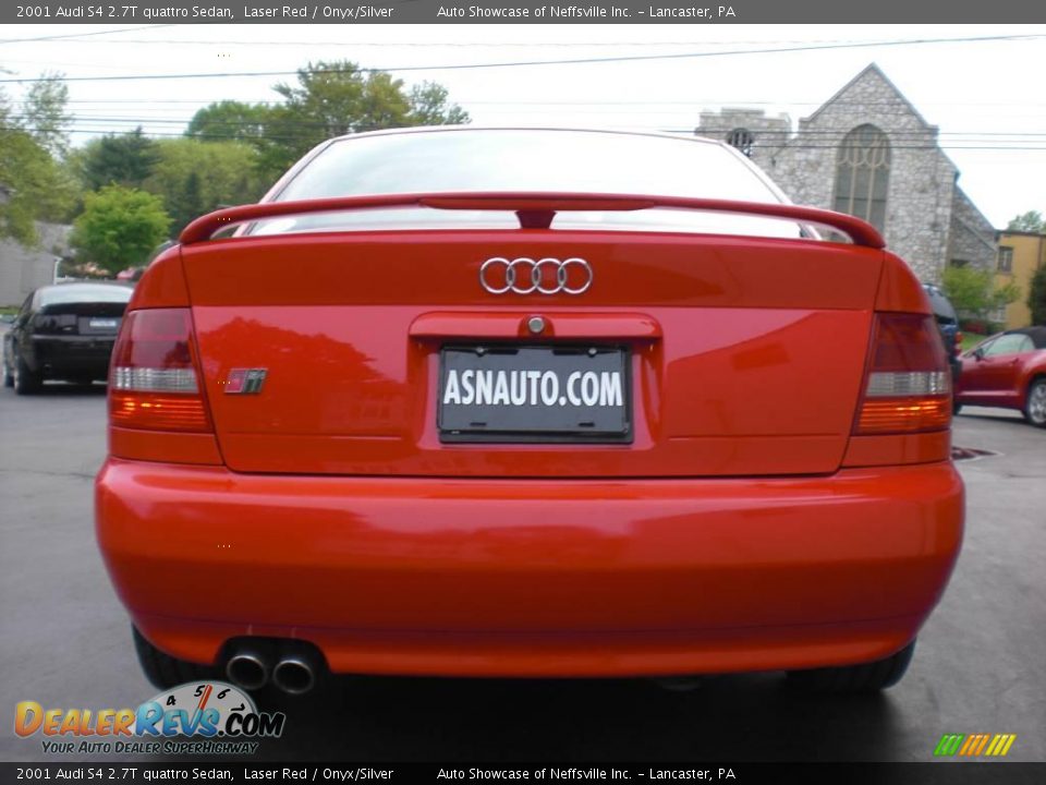 2001 Audi S4 2.7T quattro Sedan Laser Red / Onyx/Silver Photo #4