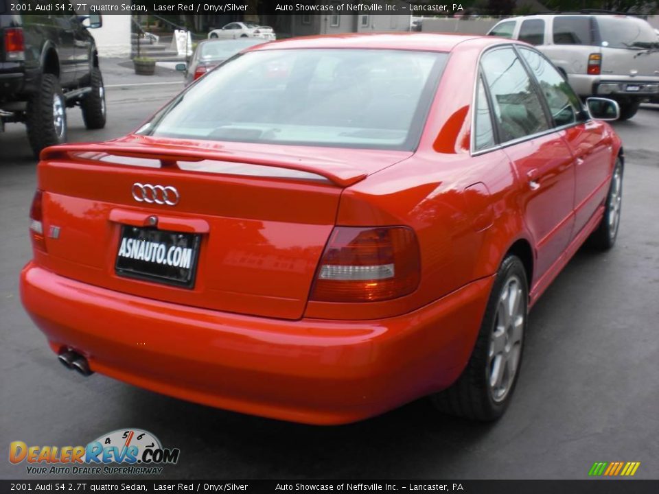 2001 Audi S4 2.7T quattro Sedan Laser Red / Onyx/Silver Photo #5