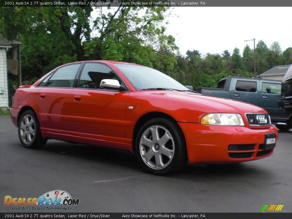 2001 Audi S4 2.7T quattro Sedan Laser Red / Onyx/Silver Photo #6