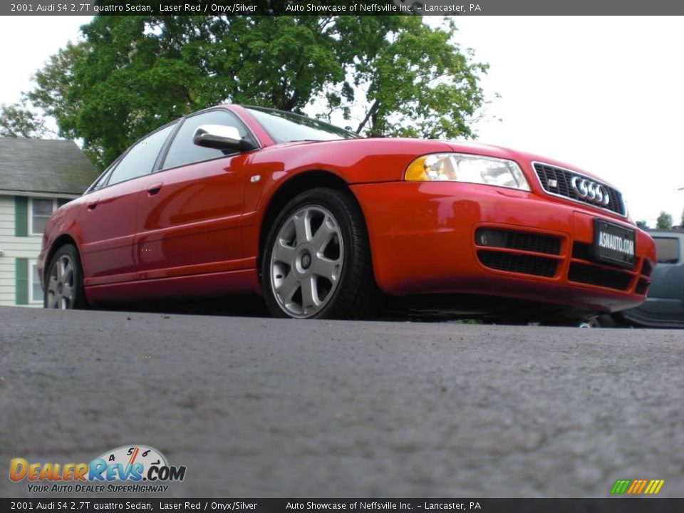 2001 Audi S4 2.7T quattro Sedan Laser Red / Onyx/Silver Photo #7