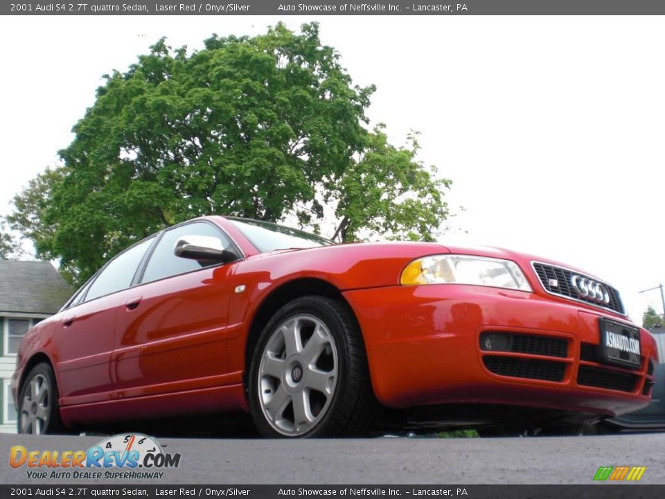 2001 Audi S4 2.7T quattro Sedan Laser Red / Onyx/Silver Photo #8