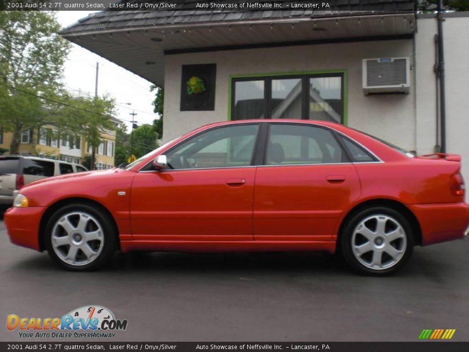 2001 Audi S4 2.7T quattro Sedan Laser Red / Onyx/Silver Photo #9