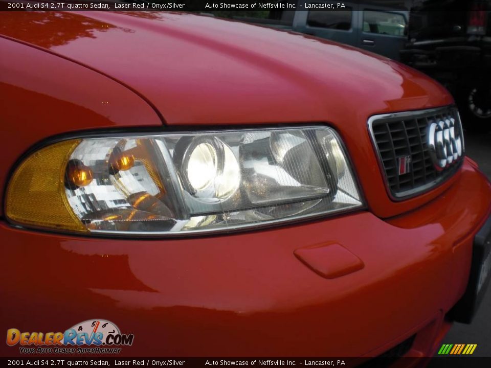2001 Audi S4 2.7T quattro Sedan Laser Red / Onyx/Silver Photo #11