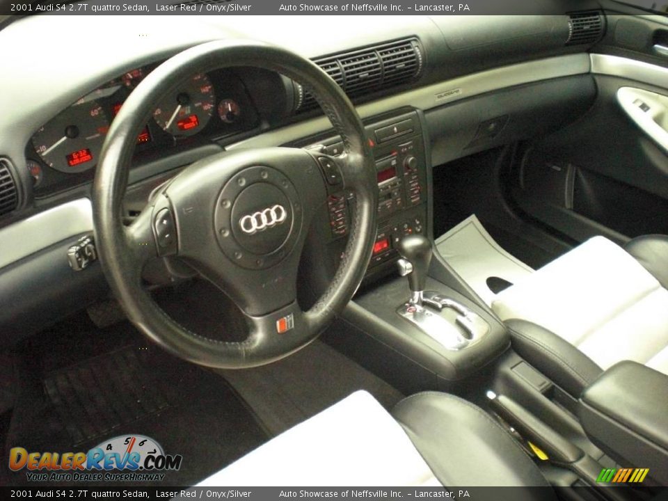 2001 Audi S4 2.7T quattro Sedan Laser Red / Onyx/Silver Photo #13