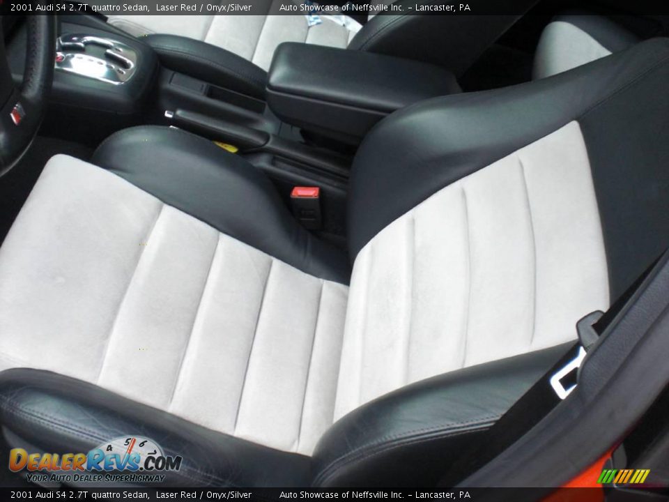 2001 Audi S4 2.7T quattro Sedan Laser Red / Onyx/Silver Photo #17