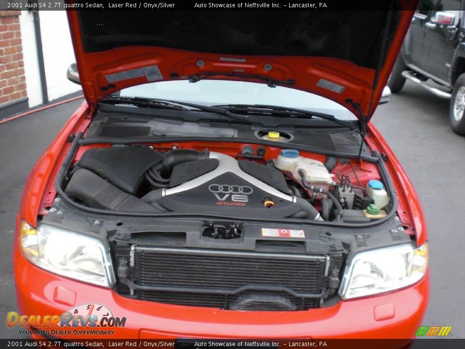 2001 Audi S4 2.7T quattro Sedan Laser Red / Onyx/Silver Photo #25