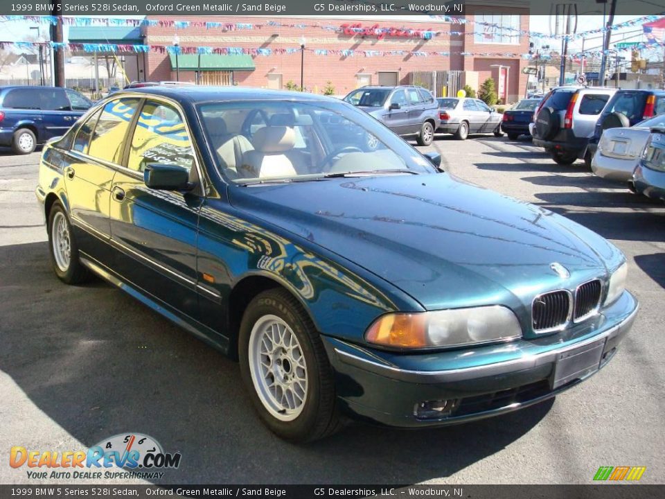 1999 BMW 5 Series 528i Sedan Oxford Green Metallic / Sand Beige Photo #3