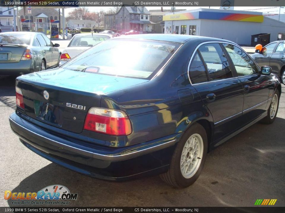 1999 BMW 5 Series 528i Sedan Oxford Green Metallic / Sand Beige Photo #5