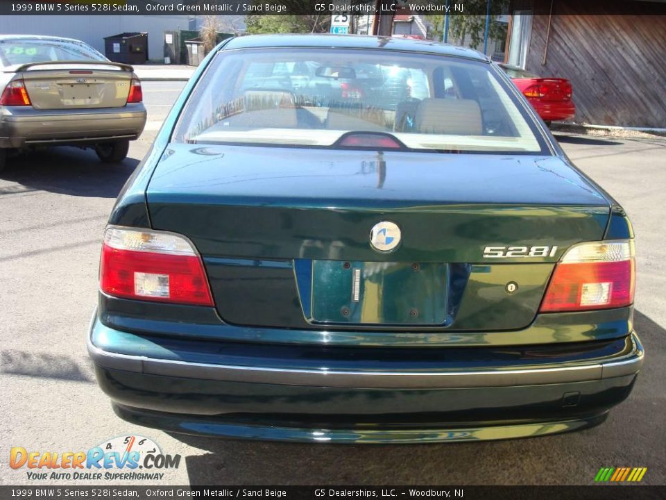 1999 BMW 5 Series 528i Sedan Oxford Green Metallic / Sand Beige Photo #6