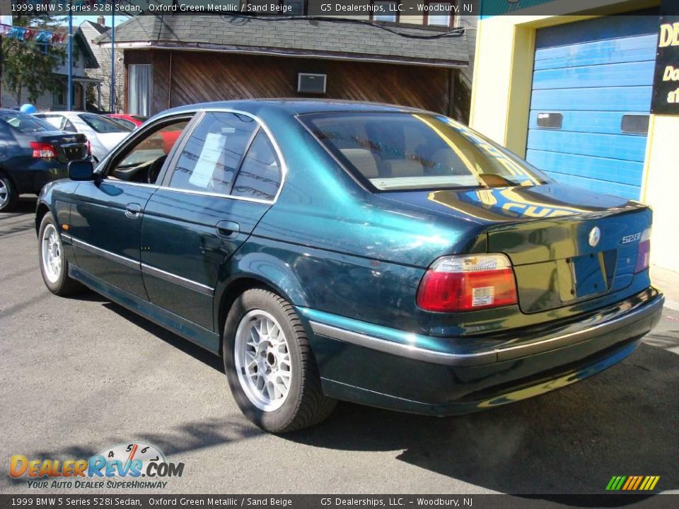 1999 BMW 5 Series 528i Sedan Oxford Green Metallic / Sand Beige Photo #7