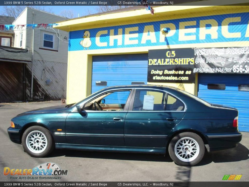 1999 BMW 5 Series 528i Sedan Oxford Green Metallic / Sand Beige Photo #8