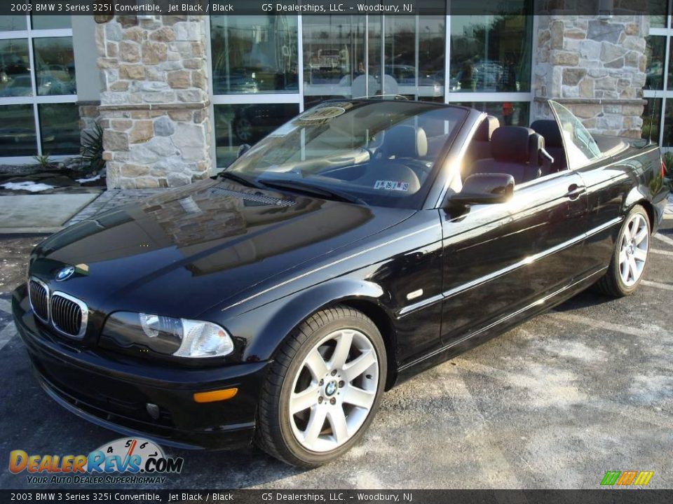 2003 BMW 3 Series 325i Convertible Jet Black / Black Photo #2