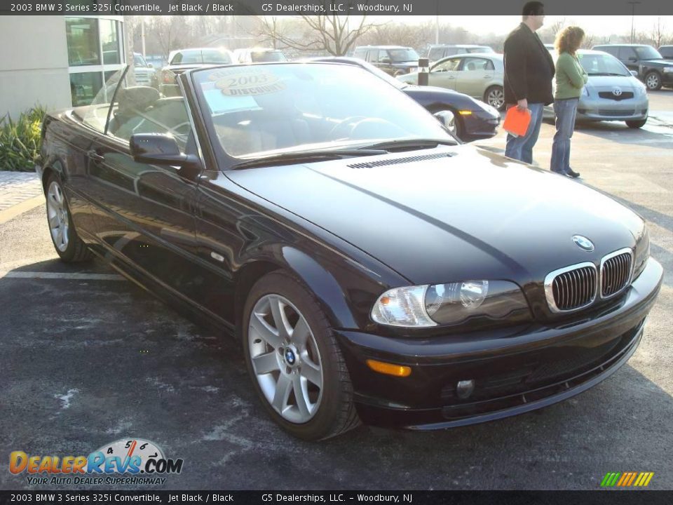 2003 BMW 3 Series 325i Convertible Jet Black / Black Photo #5
