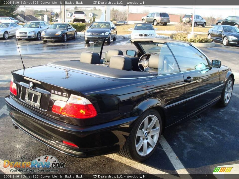 2003 BMW 3 Series 325i Convertible Jet Black / Black Photo #7