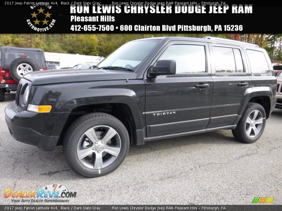 2017 Jeep Patriot Latitude 4x4 Black / Dark Slate Gray Photo #1