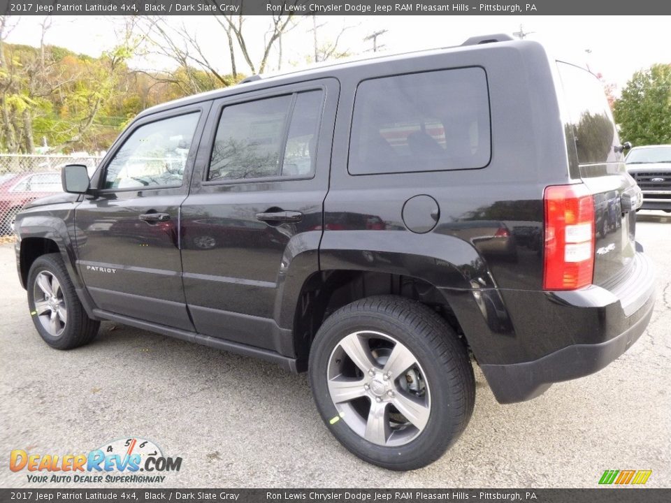 2017 Jeep Patriot Latitude 4x4 Black / Dark Slate Gray Photo #3