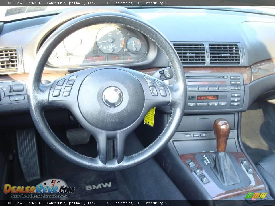 2003 BMW 3 Series 325i Convertible Jet Black / Black Photo #22