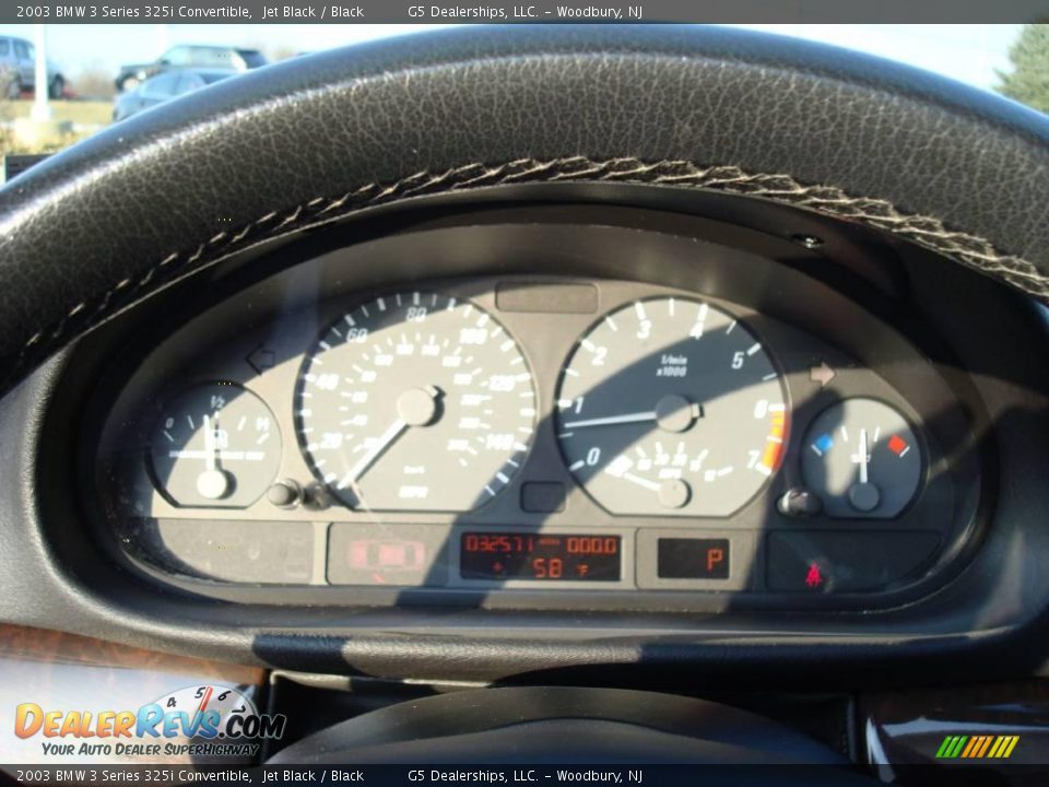 2003 BMW 3 Series 325i Convertible Jet Black / Black Photo #25