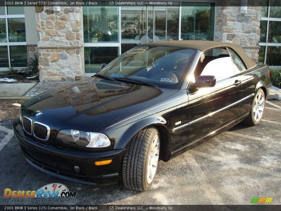 2003 BMW 3 Series 325i Convertible Jet Black / Black Photo #28