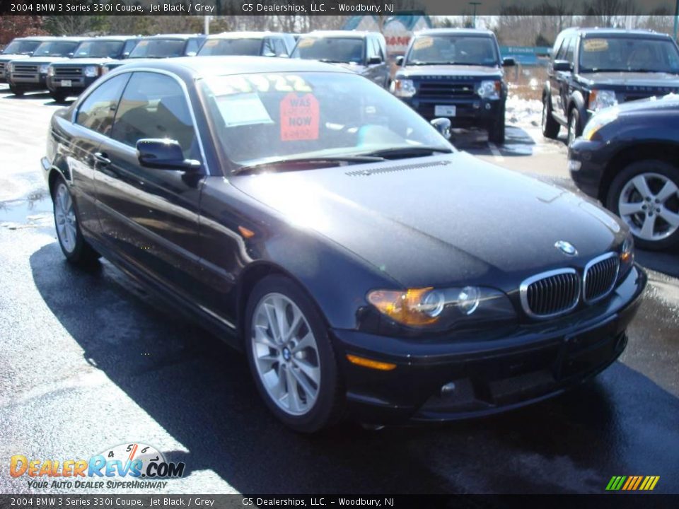 2004 BMW 3 Series 330i Coupe Jet Black / Grey Photo #3