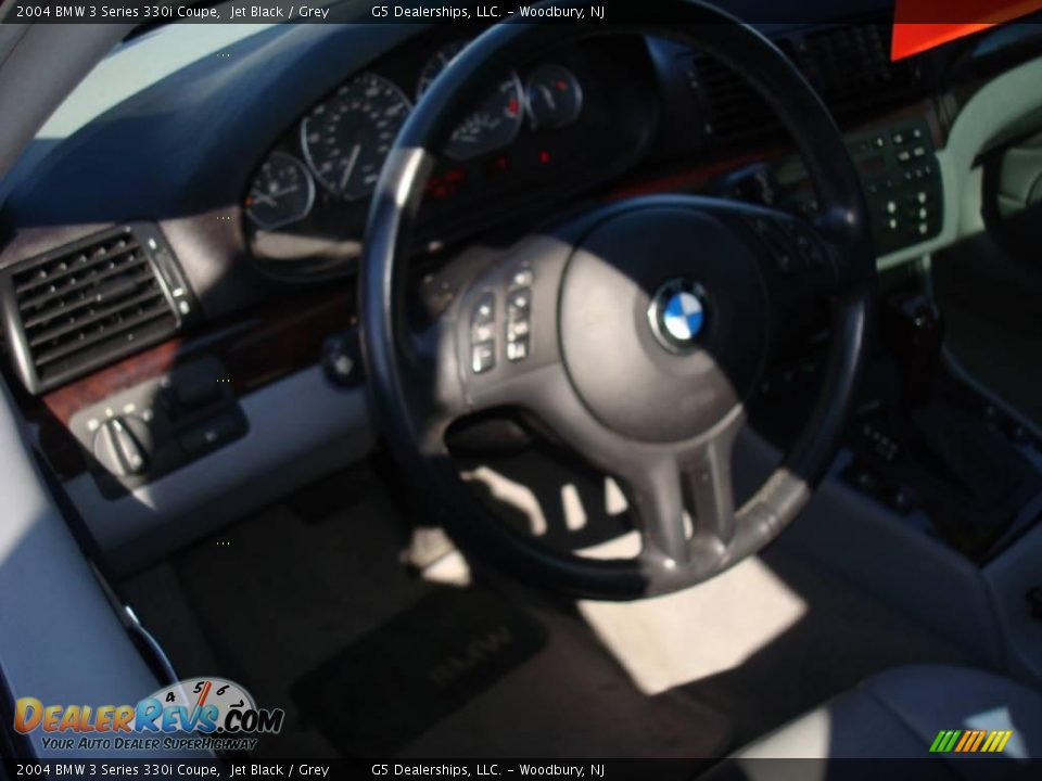 2004 BMW 3 Series 330i Coupe Jet Black / Grey Photo #9