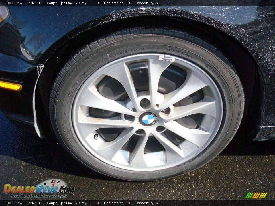 2004 BMW 3 Series 330i Coupe Jet Black / Grey Photo #15