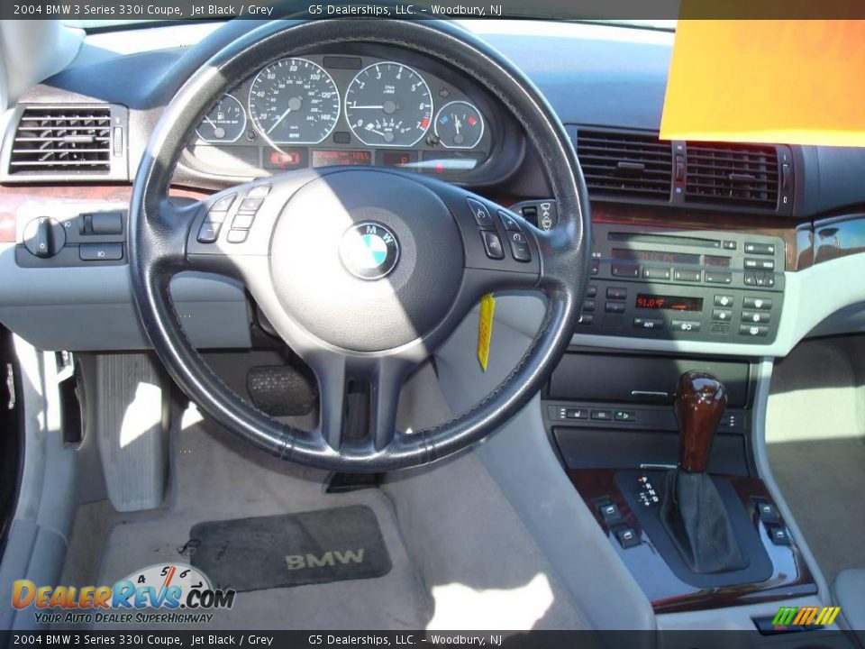 2004 BMW 3 Series 330i Coupe Jet Black / Grey Photo #18