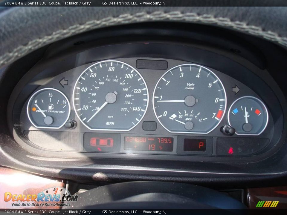 2004 BMW 3 Series 330i Coupe Jet Black / Grey Photo #21