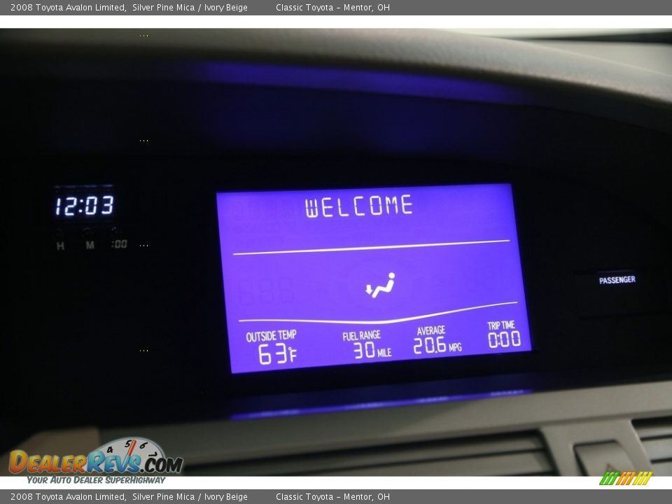 2008 Toyota Avalon Limited Silver Pine Mica / Ivory Beige Photo #15