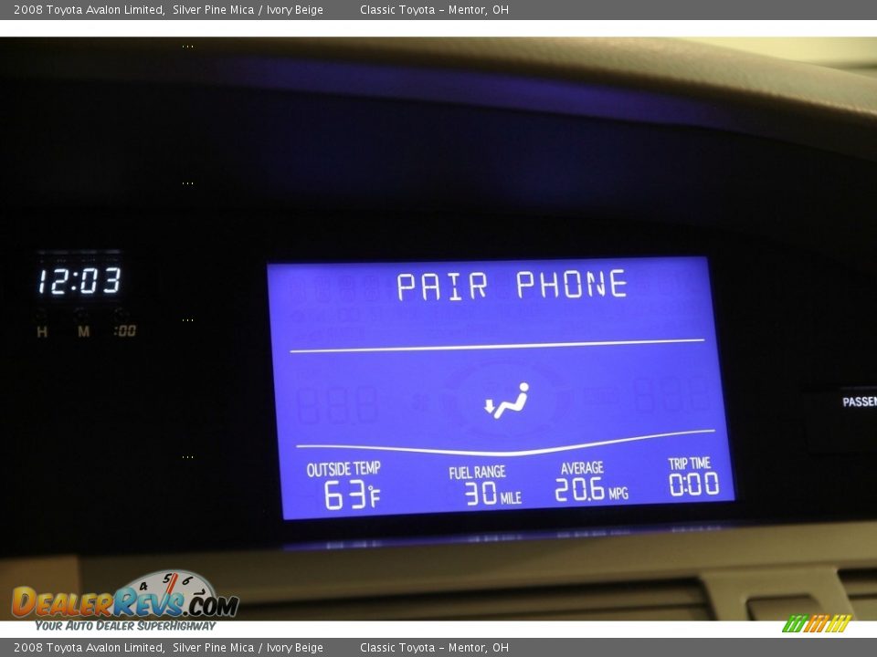 2008 Toyota Avalon Limited Silver Pine Mica / Ivory Beige Photo #16