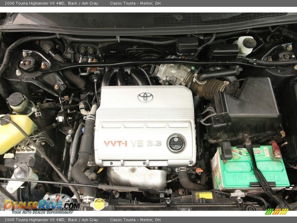 2006 Toyota Highlander V6 4WD Black / Ash Gray Photo #16