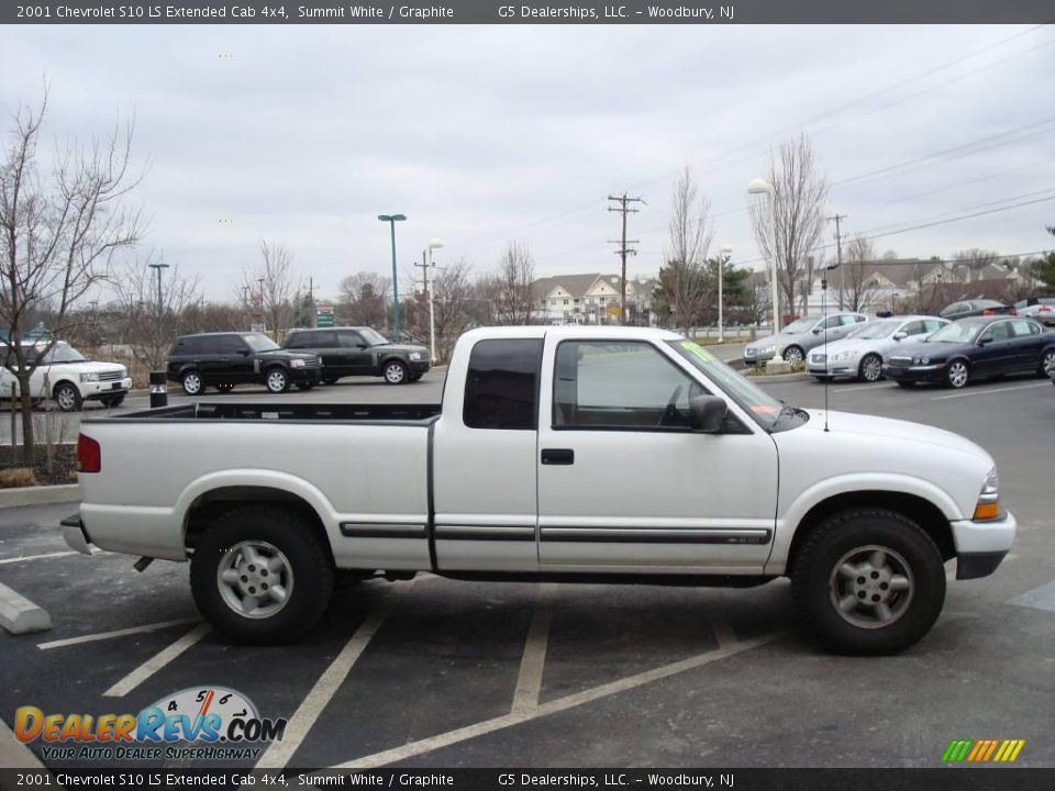 2001 Chevrolet S10 LS Extended Cab 4x4 Summit White / Graphite Photo #6