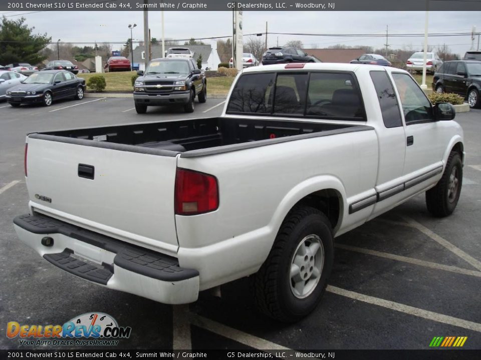 2001 Chevrolet S10 LS Extended Cab 4x4 Summit White / Graphite Photo #7