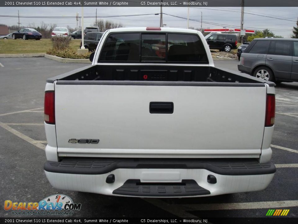 2001 Chevrolet S10 LS Extended Cab 4x4 Summit White / Graphite Photo #8