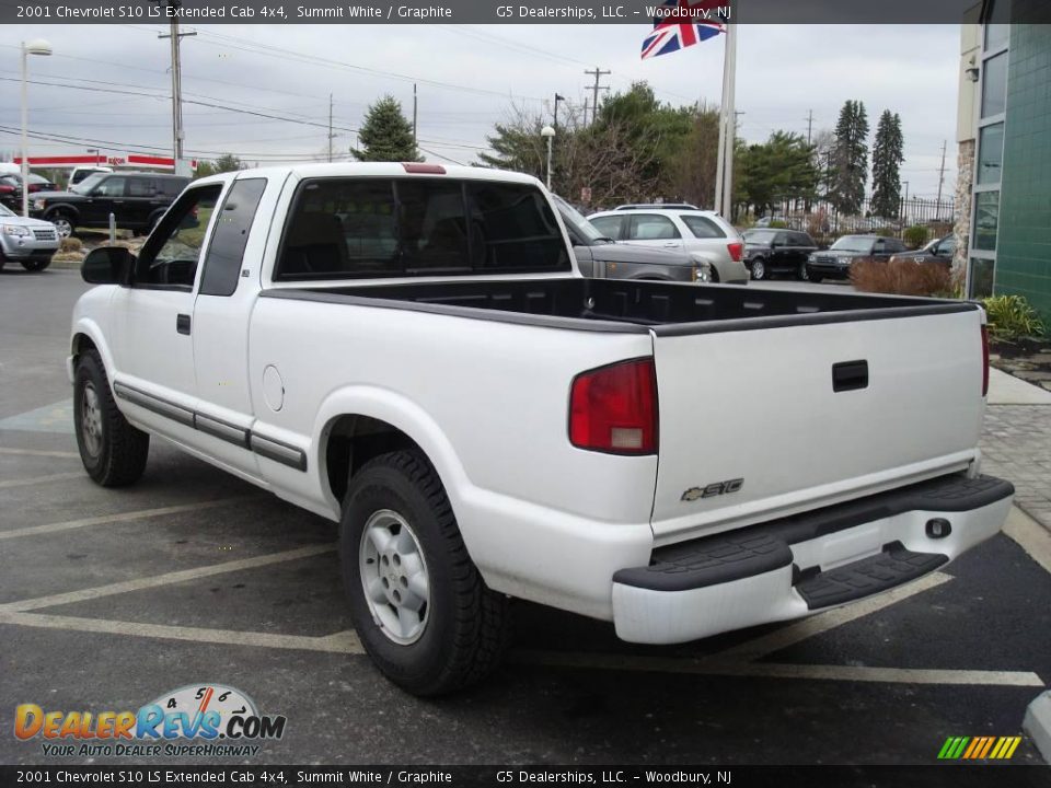 2001 Chevrolet S10 LS Extended Cab 4x4 Summit White / Graphite Photo #9