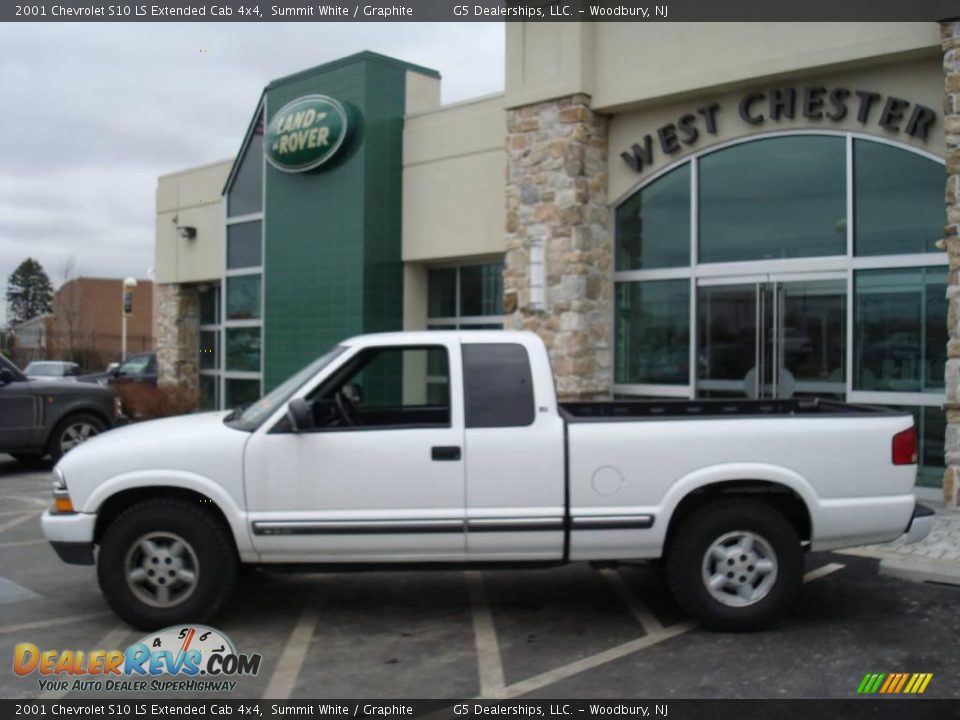 2001 Chevrolet S10 LS Extended Cab 4x4 Summit White / Graphite Photo #10