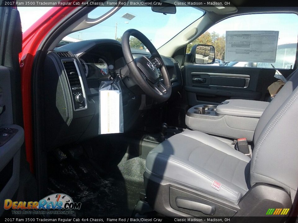 Black/Diesel Gray Interior - 2017 Ram 3500 Tradesman Regular Cab 4x4 Chassis Photo #4