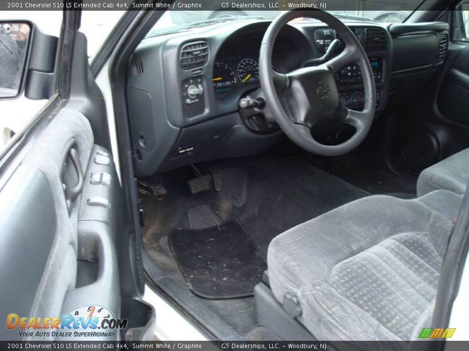 2001 Chevrolet S10 LS Extended Cab 4x4 Summit White / Graphite Photo #12