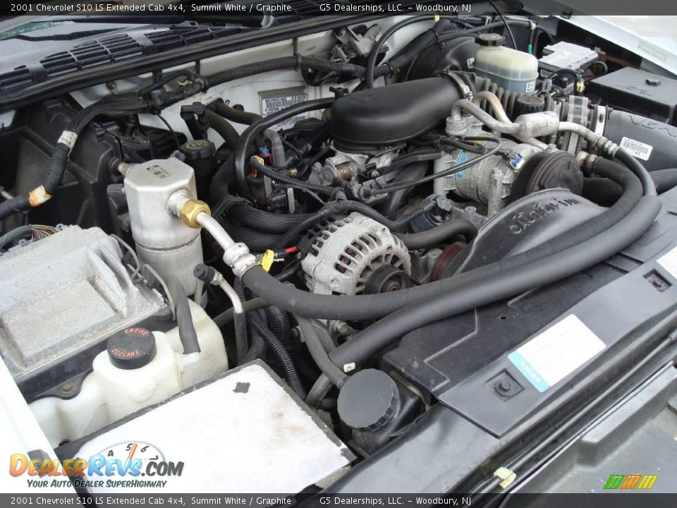 2001 Chevrolet S10 LS Extended Cab 4x4 Summit White / Graphite Photo #18